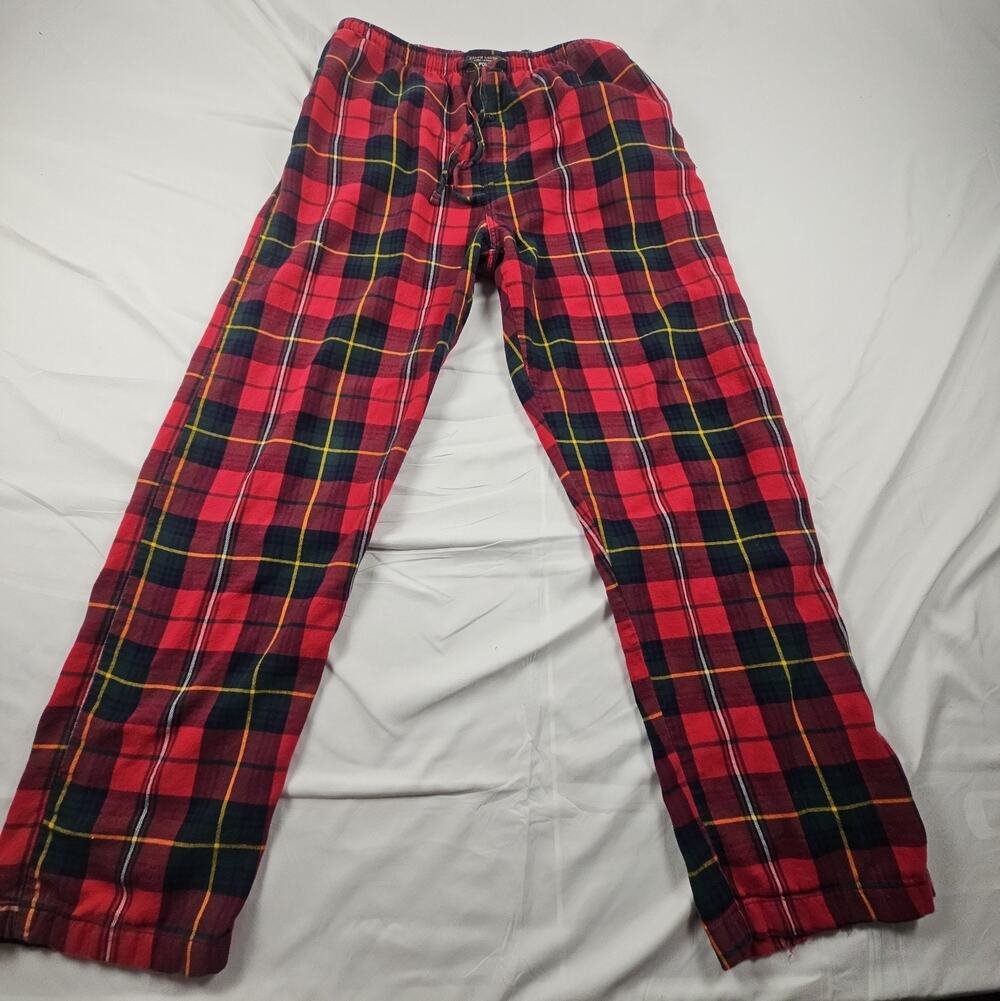 Men's Tartan Plaid Pajama Pants 100% Cotton Red Green by Polo Ralph Lauren M